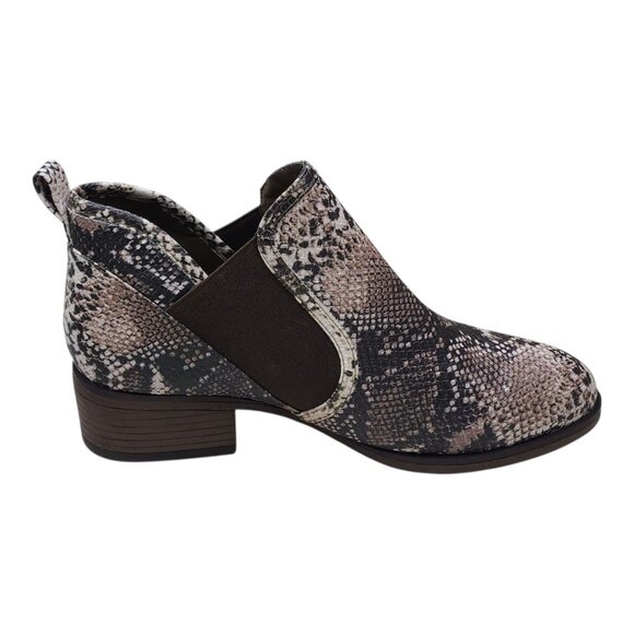 Pierre Dumas Womens Snake Print Ankle Boots Size 9 Pull On with Stretch - Picture 7 of 11